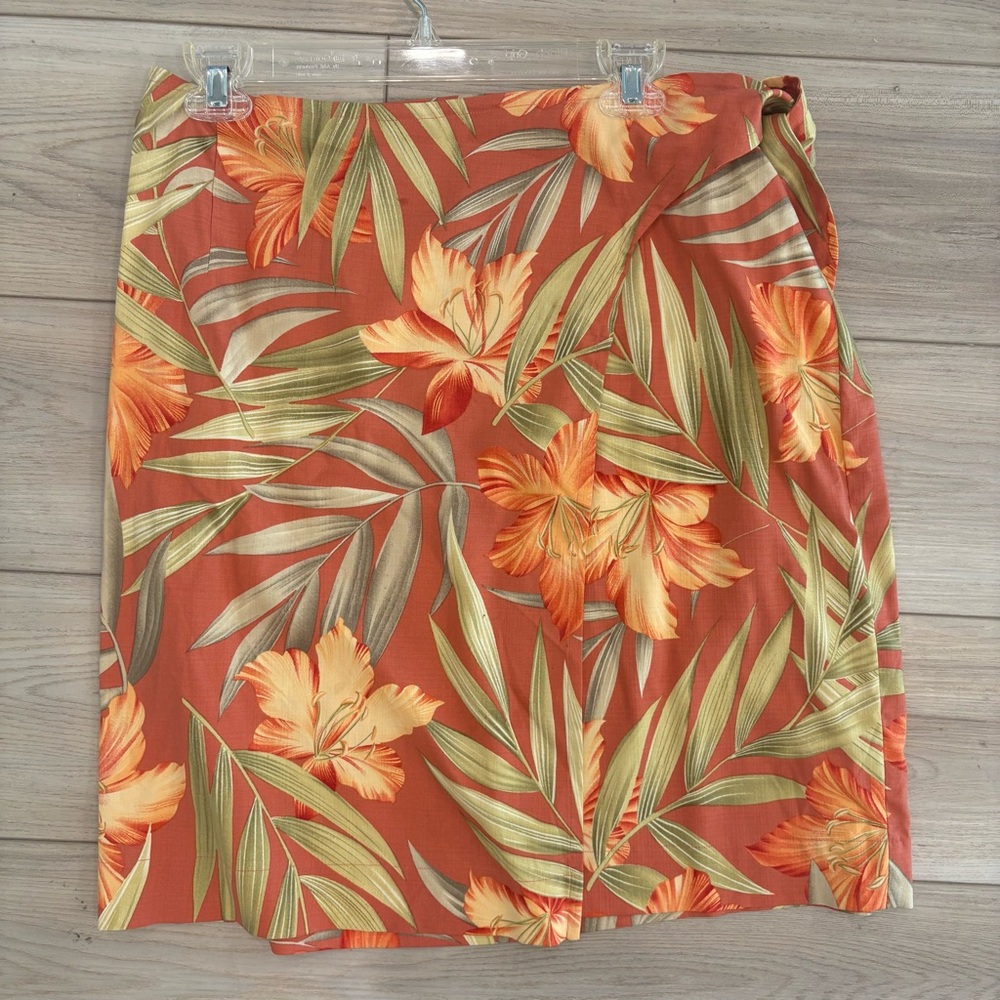 Tommy Bahama Orange and Green Floral Skirt